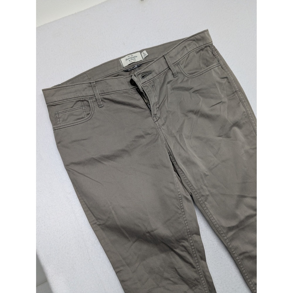 Abercrombie & Fitch Womens Skinny Chino Pants Gray Size 4 Mid Rise Stretch